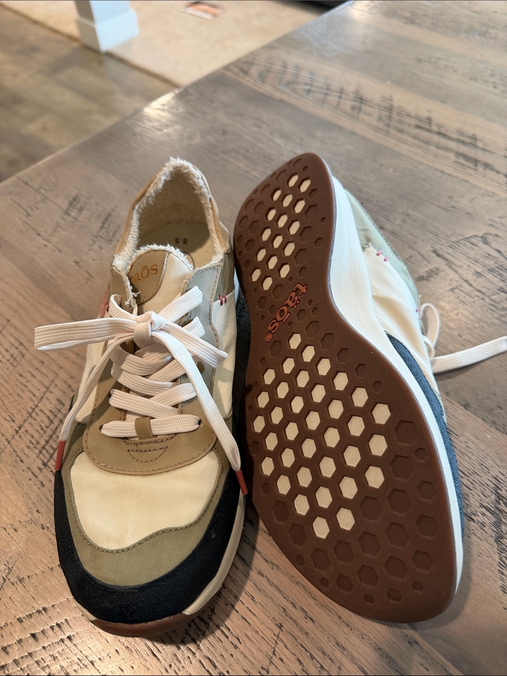 Taos Footwear Olive, Black & Cream Women's Lace-Up Sneakers - Picture 4 of 6
